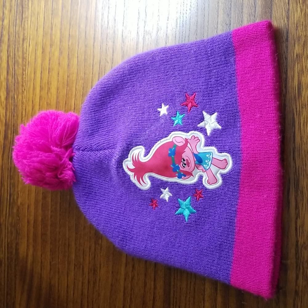 Trolls stocking cap with top pompom